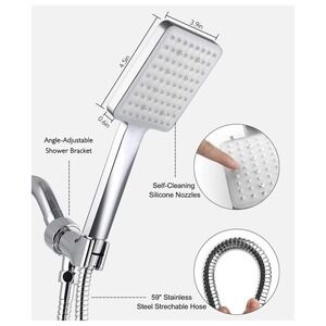 Grich Venus Handheld Shower Head 6 Spray Mode Detachable Stainless Steel